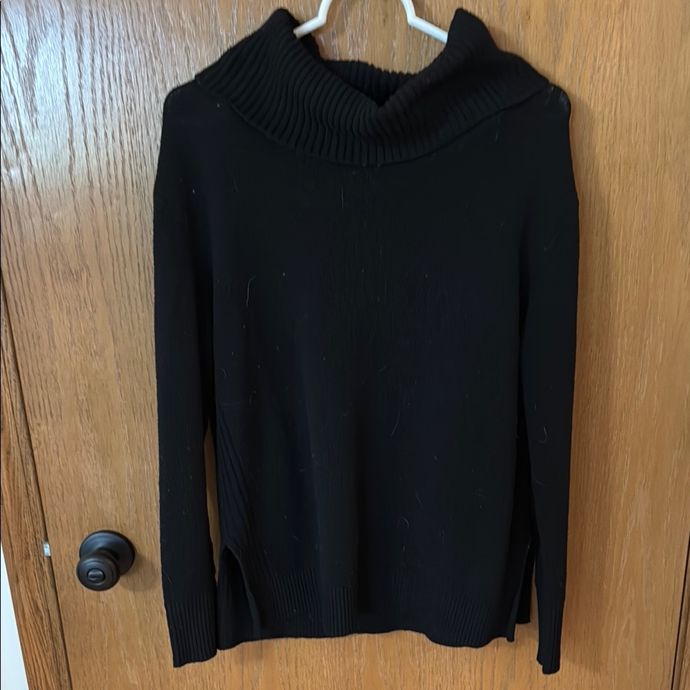 SO Black Cowl & Turtleneck Sweater